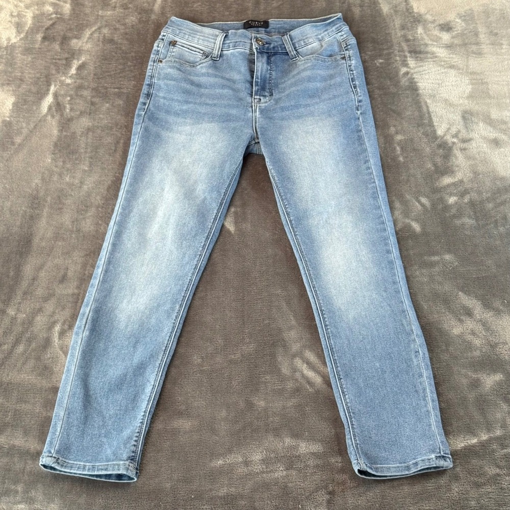 Curve Appeal Skinny Jeans Womens 6/28 Light Wash Stretch Denim Mid Rise Casual